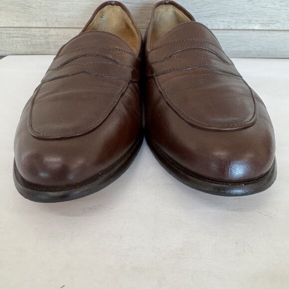 Johnston & Murphy Brown Leather Slip On Penny Loafers Men 11 M Classic Preppy‎ main image 8